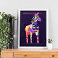 Poster de Cebra y Estrella Pastel