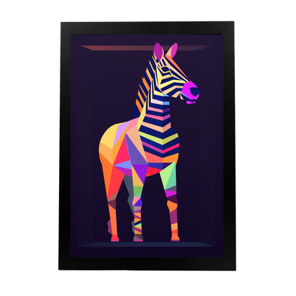 Poster de Cebra y Estrella Pastel