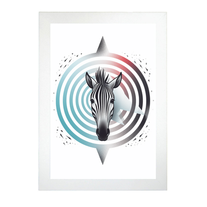 Lámina de Cebra y Estrella en Colores Pasados