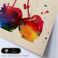 Poster de Cerezas con diseño acuarela. Mix de láminas con estilo acuarela-Artwork-Nacnic-Nacnic Estudio SL