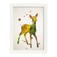 Poster de Cervatillo estilo acuarela. Láminas de animales con estilo acuarela-Artwork-Nacnic-A3-Marco Blanco-Nacnic Estudio SL