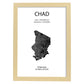 Poster de Chad. Láminas de paises y continentes del mundo.-Artwork-Nacnic-A3-Marco Madera clara-Nacnic Estudio SL