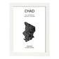 Poster de Chad. Láminas de paises y continentes del mundo.-Artwork-Nacnic-A4-Marco Blanco-Nacnic Estudio SL