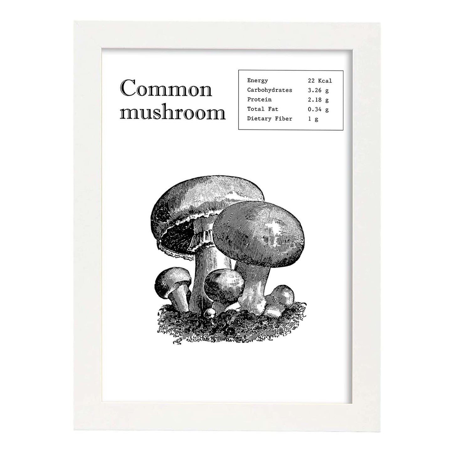 Poster de Championes. Láminas de frutas y verduras en inglés.-Artwork-Nacnic-A3-Marco Blanco-Nacnic Estudio SL