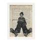 Poster de Charles Chaplin patinando. Láminas de personajes importantes. Posters de músicos, actores, inventores, exploradores, ...-Artwork-Nacnic-A3-Marco Blanco-Nacnic Estudio SL