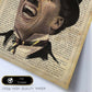 Poster de Charles Chaplin riendo. Láminas de personajes importantes. Posters de músicos, actores, inventores, exploradores, ...-Artwork-Nacnic-Nacnic Estudio SL