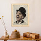 Poster de Charles Chaplin riendo. Láminas de personajes importantes. Posters de músicos, actores, inventores, exploradores, ...-Artwork-Nacnic-Nacnic Estudio SL
