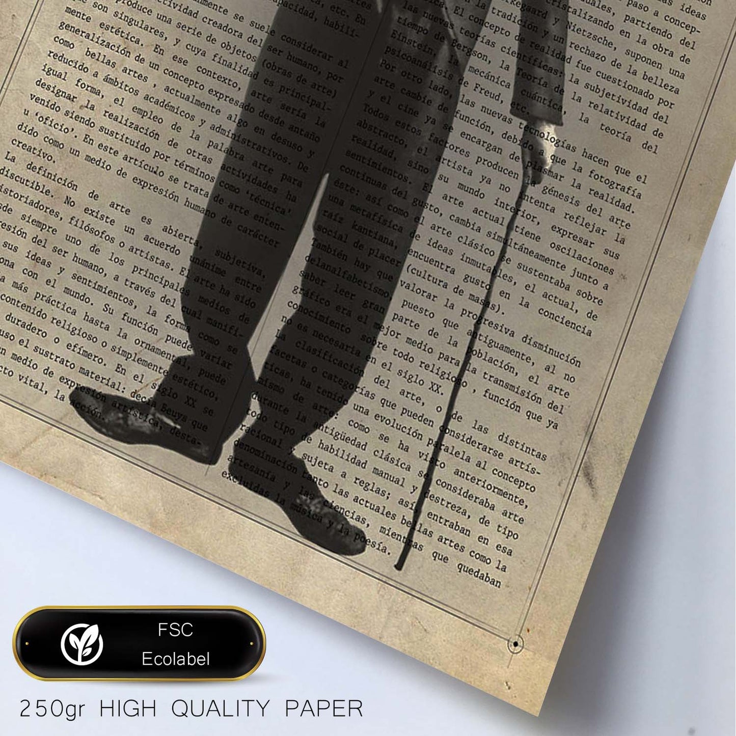 Poster de Charles Chaplin. Láminas de personajes importantes. Posters de músicos, actores, inventores, exploradores, ...-Artwork-Nacnic-Nacnic Estudio SL