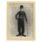 Poster de Charles Chaplin. Láminas de personajes importantes. Posters de músicos, actores, inventores, exploradores, ...-Artwork-Nacnic-A4-Marco Madera clara-Nacnic Estudio SL
