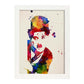 Poster de Charlie Chaplin con diseño acuarela. Mix de láminas con estilo acuarela-Artwork-Nacnic-A4-Marco Blanco-Nacnic Estudio SL