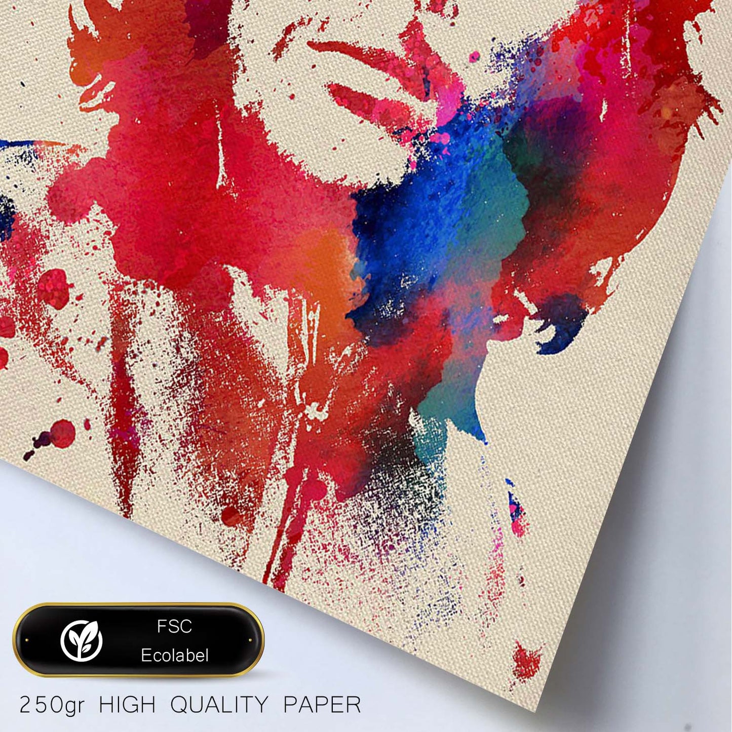 Poster de Che Guevara con diseño acuarela. Mix de láminas con estilo acuarela-Artwork-Nacnic-Nacnic Estudio SL