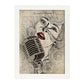 Poster de Chica cantando.Láminas de chicas con textos. Diseño de interiores para mujeres.-Artwork-Nacnic-A3-Marco Blanco-Nacnic Estudio SL