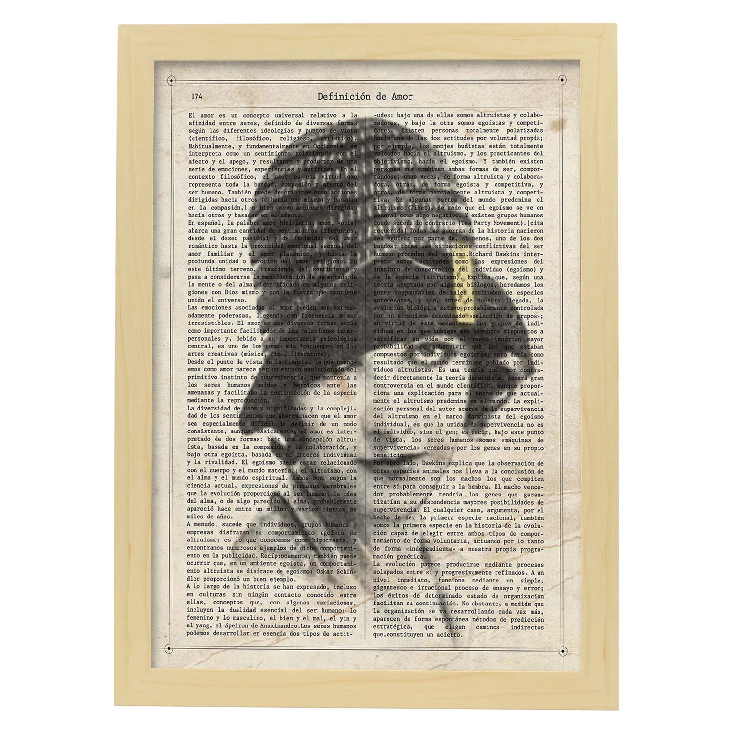 Poster de Chica de los 50.Láminas vintage para Posters con diseño vintage y definiciones.-Artwork-Nacnic-A3-Marco Madera clara-Nacnic Estudio SL
