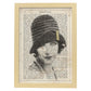 Poster de Chica de los 50.Láminas vintage para Posters con diseño vintage y definiciones.-Artwork-Nacnic-A4-Marco Madera clara-Nacnic Estudio SL