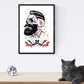 Poster de Chico chica rojo negro. Lámina decorativa de diseño.-Artwork-Nacnic-Nacnic Estudio SL