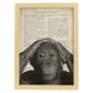 Poster de Chimpance. Láminas de animales con definiciones. Regalo para los amantes de los animales.-Artwork-Nacnic-A4-Marco Madera clara-Nacnic Estudio SL