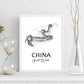 Poster de China - La gran muralla. Láminas con monumentos de ciudades.-Artwork-Nacnic-Nacnic Estudio SL