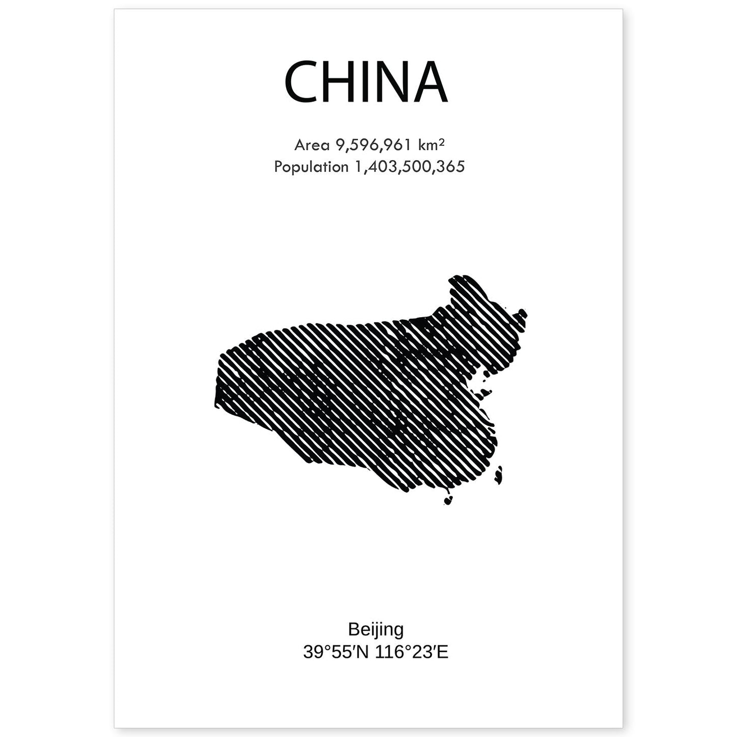 Poster de China. Láminas de paises y continentes del mundo.-Artwork-Nacnic-A4-Sin marco-Nacnic Estudio SL