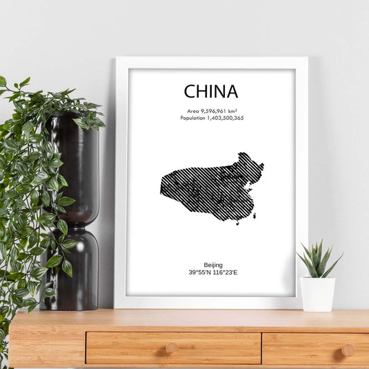 Poster de China. Láminas de paises y continentes del mundo.-Artwork-Nacnic-Nacnic Estudio SL
