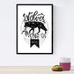 Poster de Ciervo y lobo. Lámina decorativa de diseño.-Artwork-Nacnic-Nacnic Estudio SL