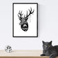 Poster de Ciervo y lobo. Lámina decorativa de diseño.-Artwork-Nacnic-Nacnic Estudio SL