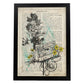 Poster de Cinta de casete con flores. Láminas musicales con definiciones para-Artwork-Nacnic-A4-Marco Negro-Nacnic Estudio SL