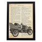 Poster de Coche antiguo. Láminas de vehículos con definiciones. Ilustraciones vintage de coches, motos, aviones, -Artwork-Nacnic-A4-Marco Negro-Nacnic Estudio SL