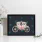 Poster de coches y vehículos. Lámina Coche de caballos de noche con imágenes iilustradas de coches vintage a todo color.-Artwork-Nacnic-Nacnic Estudio SL