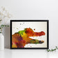 Poster de Cocodrilo estilo acuarela. Láminas de animales con estilo acuarela-Artwork-Nacnic-Nacnic Estudio SL