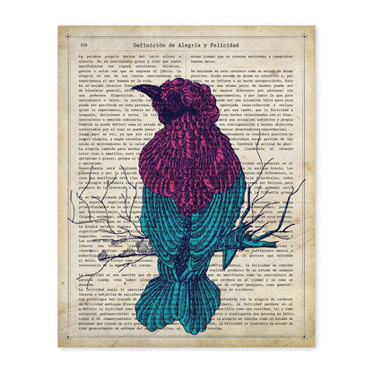 Poster de Colibri. Láminas de animales con definiciones. Regalo para los amantes de los animales.-Artwork-Nacnic-A4-Sin marco-Nacnic Estudio SL