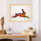 Poster de Conejo 2 estilo acuarela. Láminas de animales con estilo acuarela-Artwork-Nacnic-Nacnic Estudio SL