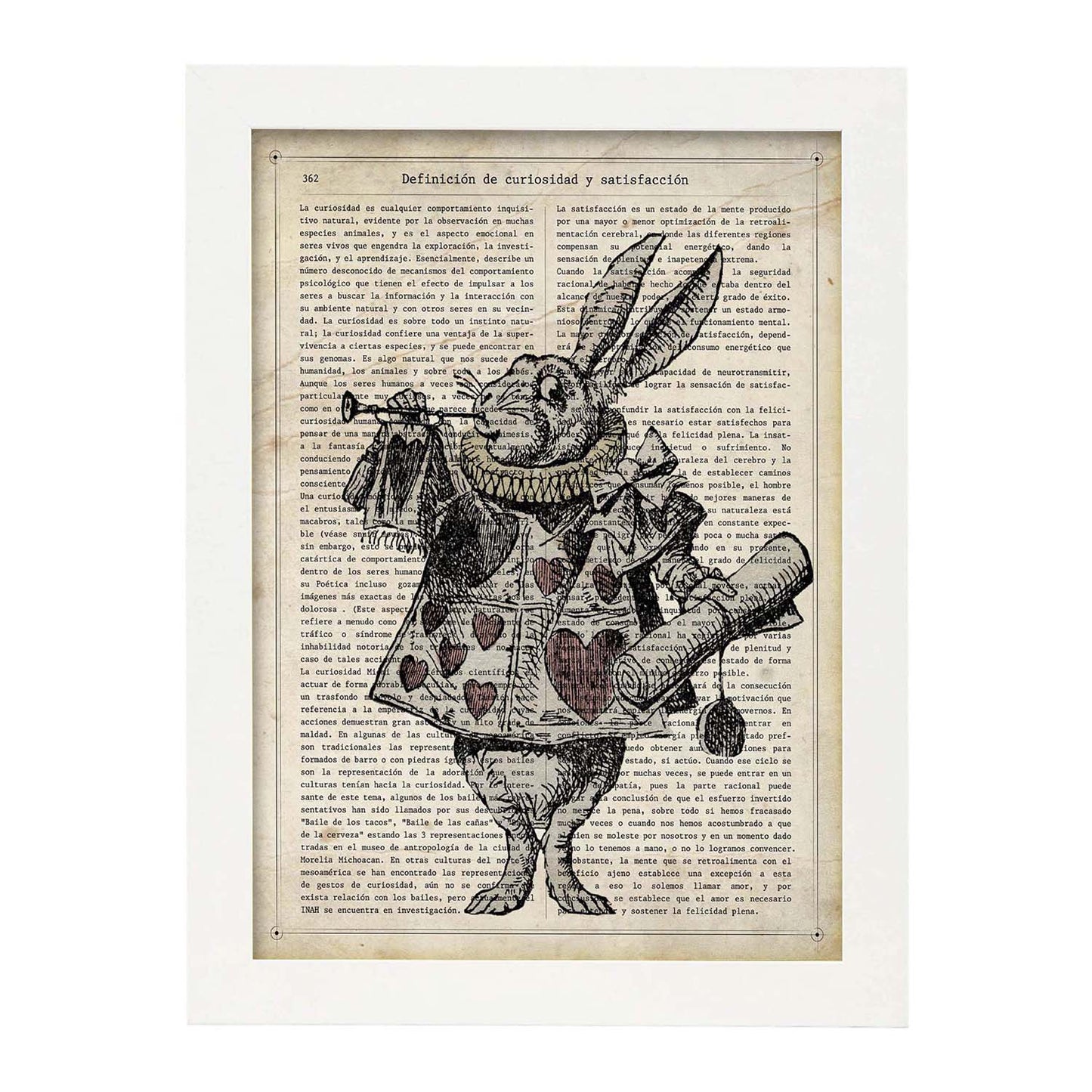 Poster de Conejo de Alicia. Láminas de Alicia en el Pais de las Maravillas.-Artwork-Nacnic-Nacnic Estudio SL
