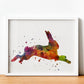 Poster de Conejo estilo acuarela. Láminas de animales con estilo acuarela-Artwork-Nacnic-Nacnic Estudio SL
