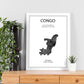 Poster de Congo. Láminas de paises y continentes del mundo.-Artwork-Nacnic-Nacnic Estudio SL