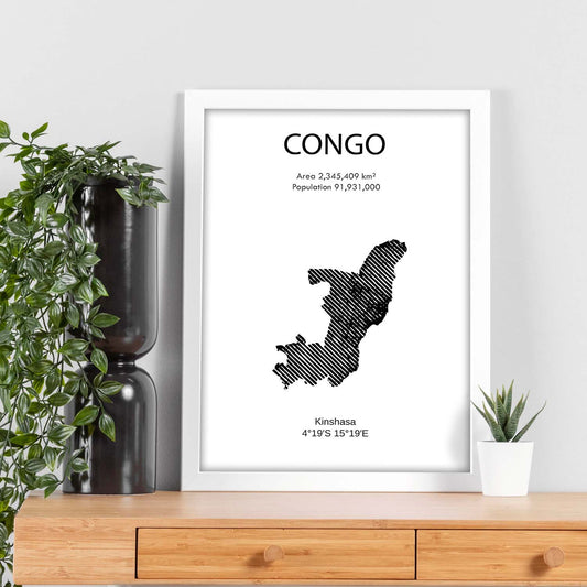 Poster de Congo. Láminas de paises y continentes del mundo.-Artwork-Nacnic-Nacnic Estudio SL