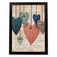 Poster de Corazones colgantes. Láminas románticas de amor con definiciones. Ilustraciones para tu pareja, familia, mujer, ...-Artwork-Nacnic-A3-Marco Negro-Nacnic Estudio SL