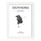 Poster de Corea del sur. Láminas de paises y continentes del mundo.-Artwork-Nacnic-A3-Marco Blanco-Nacnic Estudio SL
