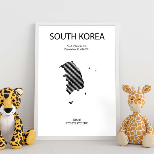 Poster de Corea del sur. Láminas de paises y continentes del mundo.-Artwork-Nacnic-Nacnic Estudio SL