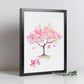 Poster de coronas florales. Lámina Almendro en flor, ilustrada con diseños de flores, plantas, y animales.-Artwork-Nacnic-Nacnic Estudio SL
