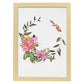 Poster de coronas florales. Lámina Corona floral mariposas, ilustrada con diseños de flores, plantas, y animales.-Artwork-Nacnic-A4-Marco Madera clara-Nacnic Estudio SL