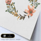 Poster de coronas florales. Lámina Corona floral naranjas, ilustrada con diseños de flores, plantas, y animales.-Artwork-Nacnic-Nacnic Estudio SL
