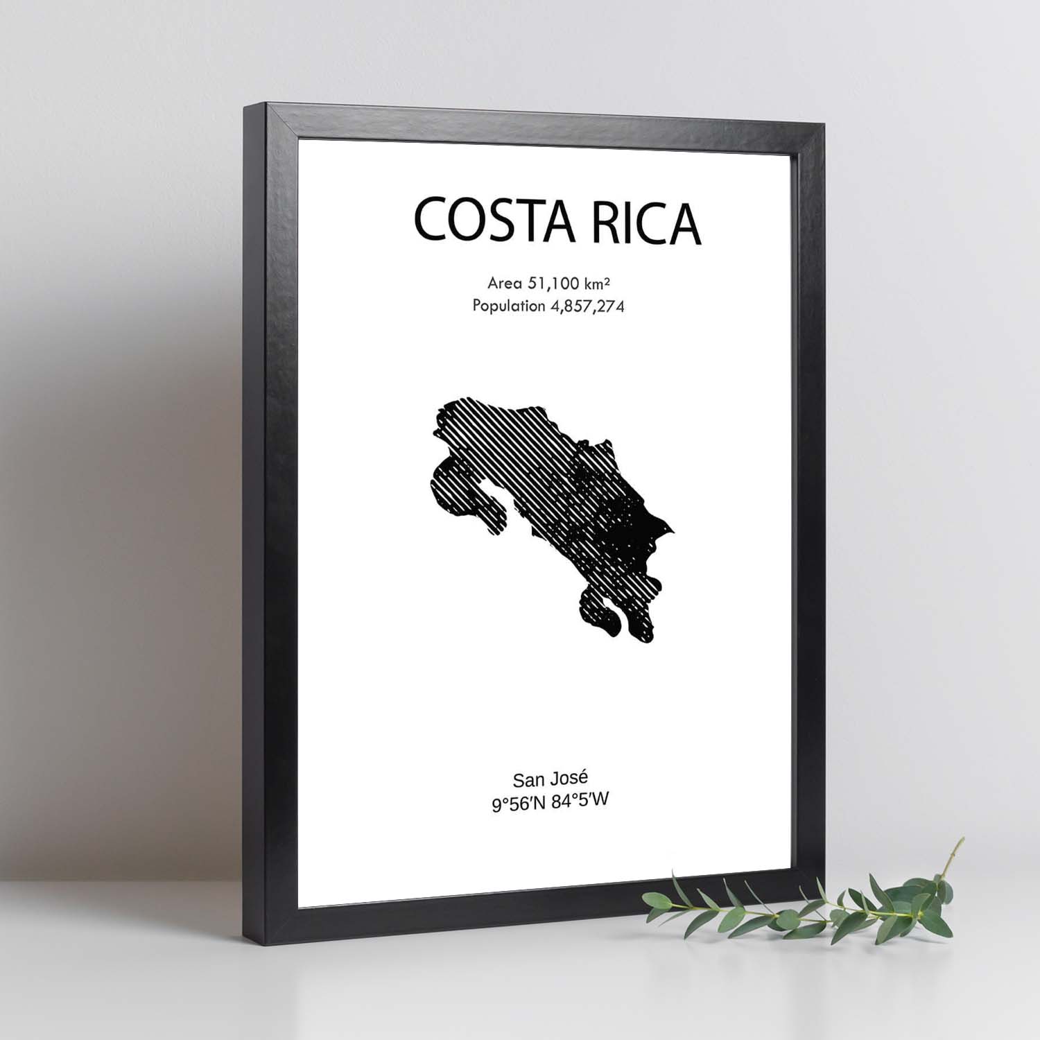 Poster de Costa Rica. Láminas de paises y continentes del mundo.-Artwork-Nacnic-Nacnic Estudio SL