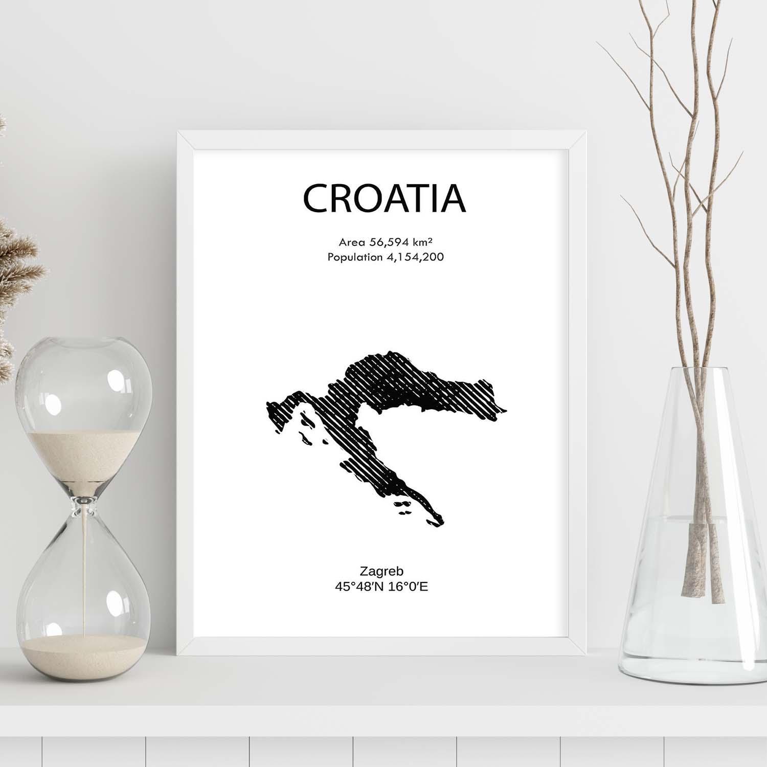 Poster de Croacia. Láminas de paises y continentes del mundo.-Artwork-Nacnic-Nacnic Estudio SL