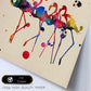 Poster de Cuatro Flamencos con diseño acuarela. Mix de láminas con estilo acuarela-Artwork-Nacnic-Nacnic Estudio SL