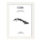 Poster de Cuba. Láminas de paises y continentes del mundo.-Artwork-Nacnic-A4-Marco Blanco-Nacnic Estudio SL