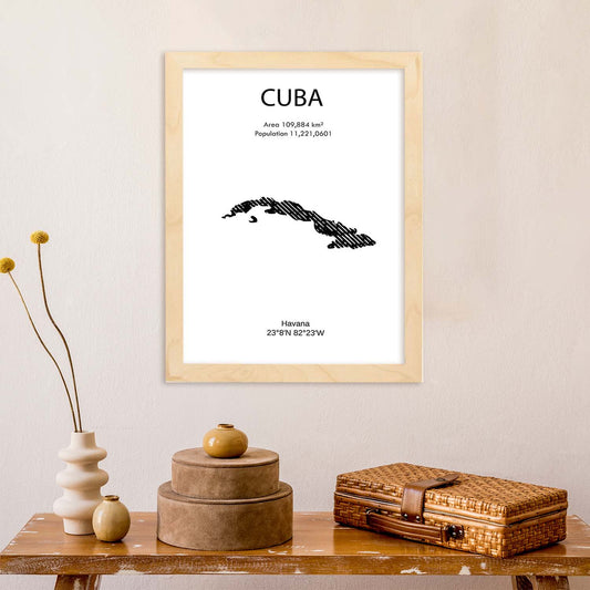 Poster de Cuba. Láminas de paises y continentes del mundo.-Artwork-Nacnic-Nacnic Estudio SL