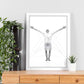 Póster Abstracto de Cuerpo en Línea Moderna