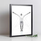 Póster Abstracto de Cuerpo en Línea Moderna