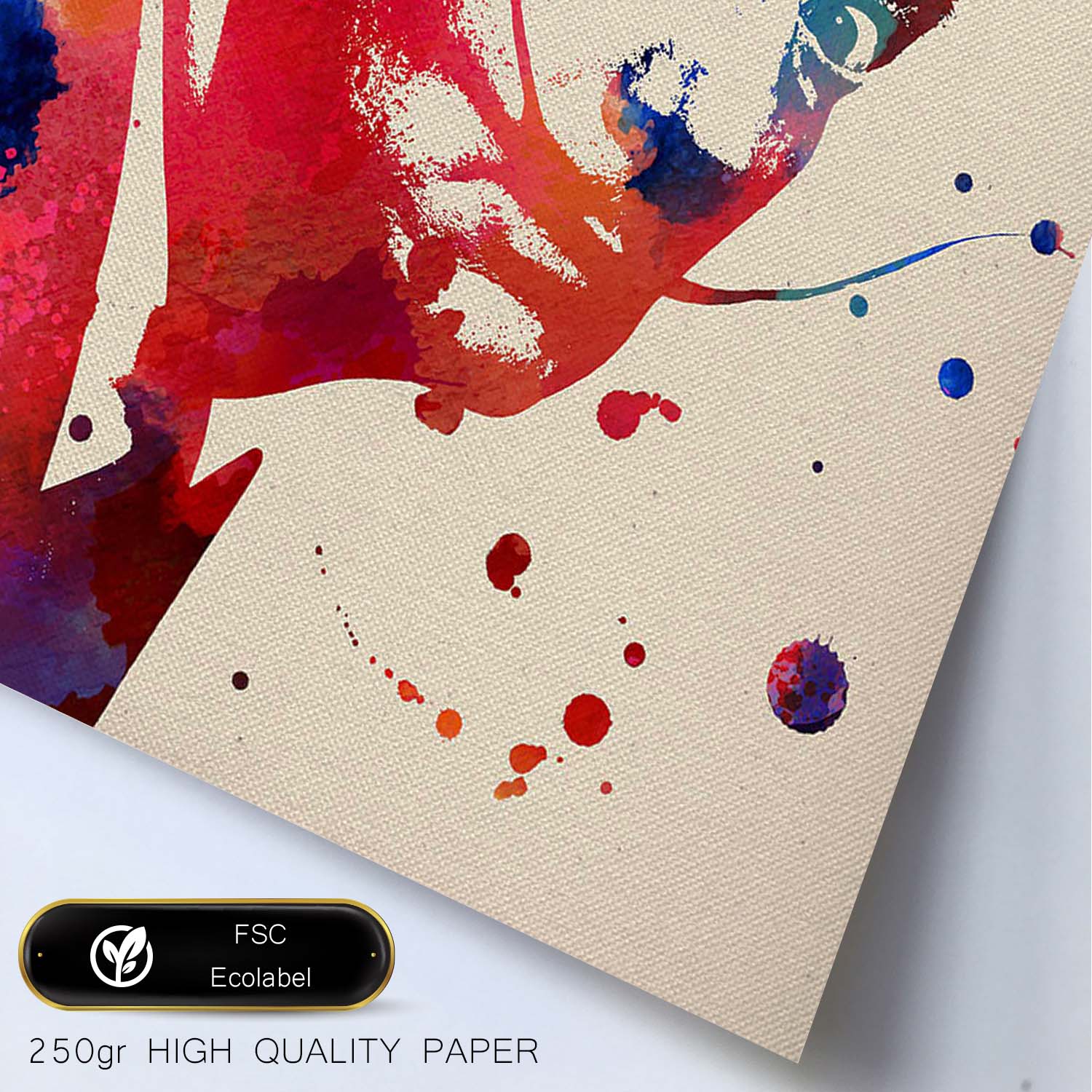 Poster de Dali con diseño acuarela. Mix de láminas con estilo acuarela-Artwork-Nacnic-Nacnic Estudio SL