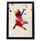 Poster de Danza con diseño acuarela. Mix de láminas con estilo acuarela-Artwork-Nacnic-A4-Marco Negro-Nacnic Estudio SL